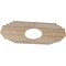 Ekena Millwork Chrysler Wood Fretwork Pierced Ceiling Medallion, Red Oak, 40"W x 20"H x 10 1/2"ID x 3/8"T CMWP40X20X0375CSRO - alternate 5